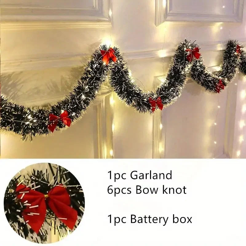 LED Christmas Tinsel Artificial Christmas Garland