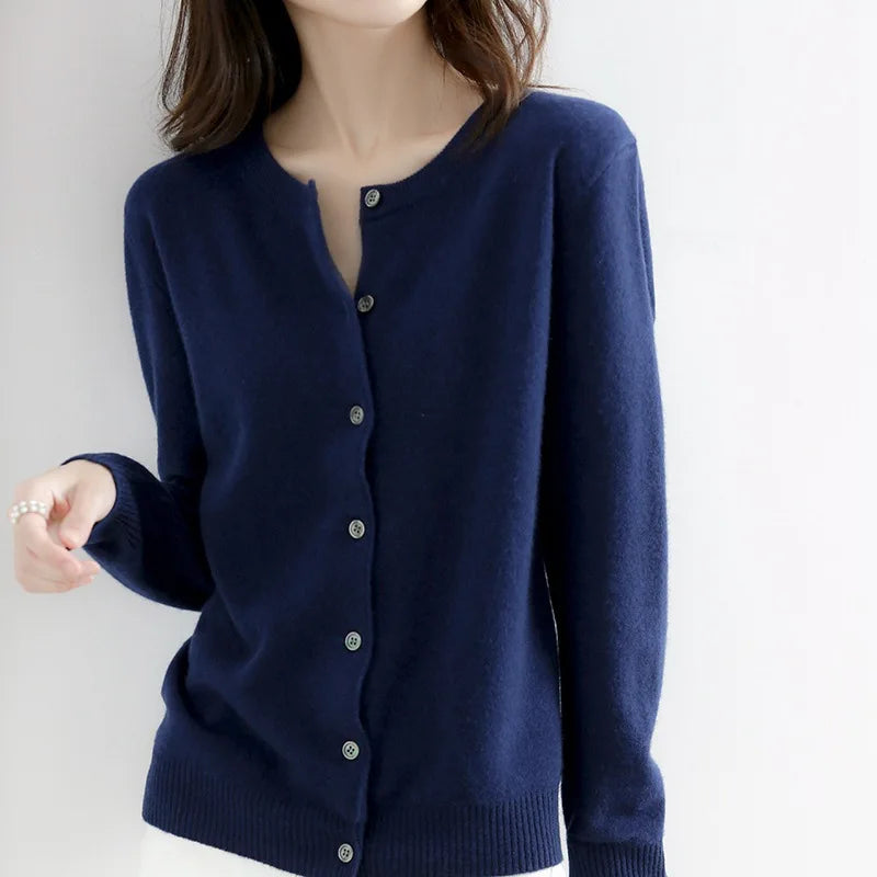 Women Knitted Cashmere Cardigans Sweaters