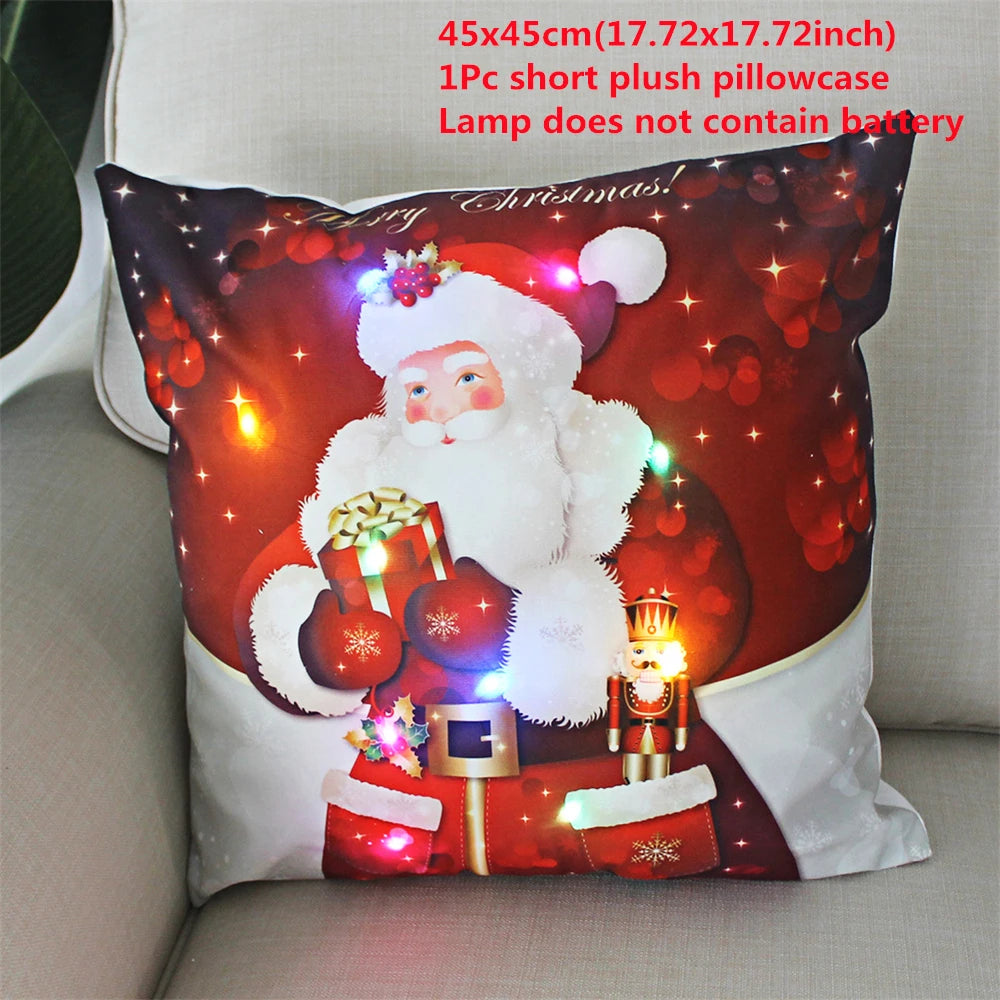 Christmas decoration Catted LED pillow cover