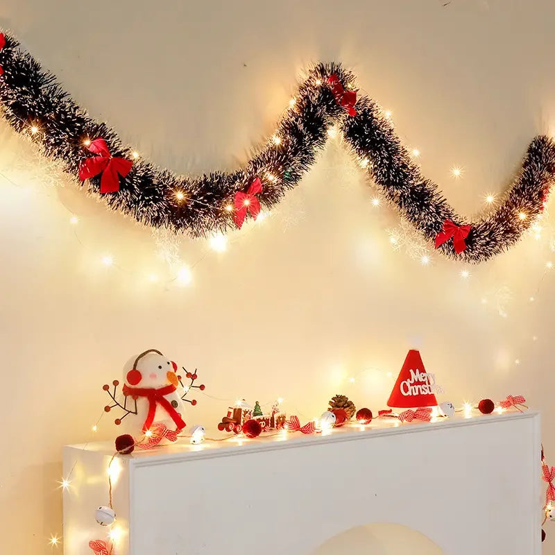 LED Christmas Tinsel Artificial Christmas Garland