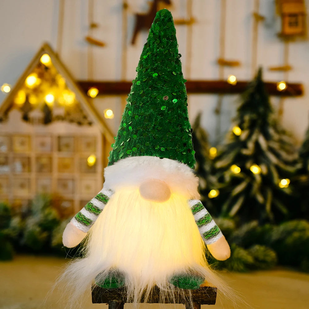 Glowing Gnome Christmas Faceless Doll