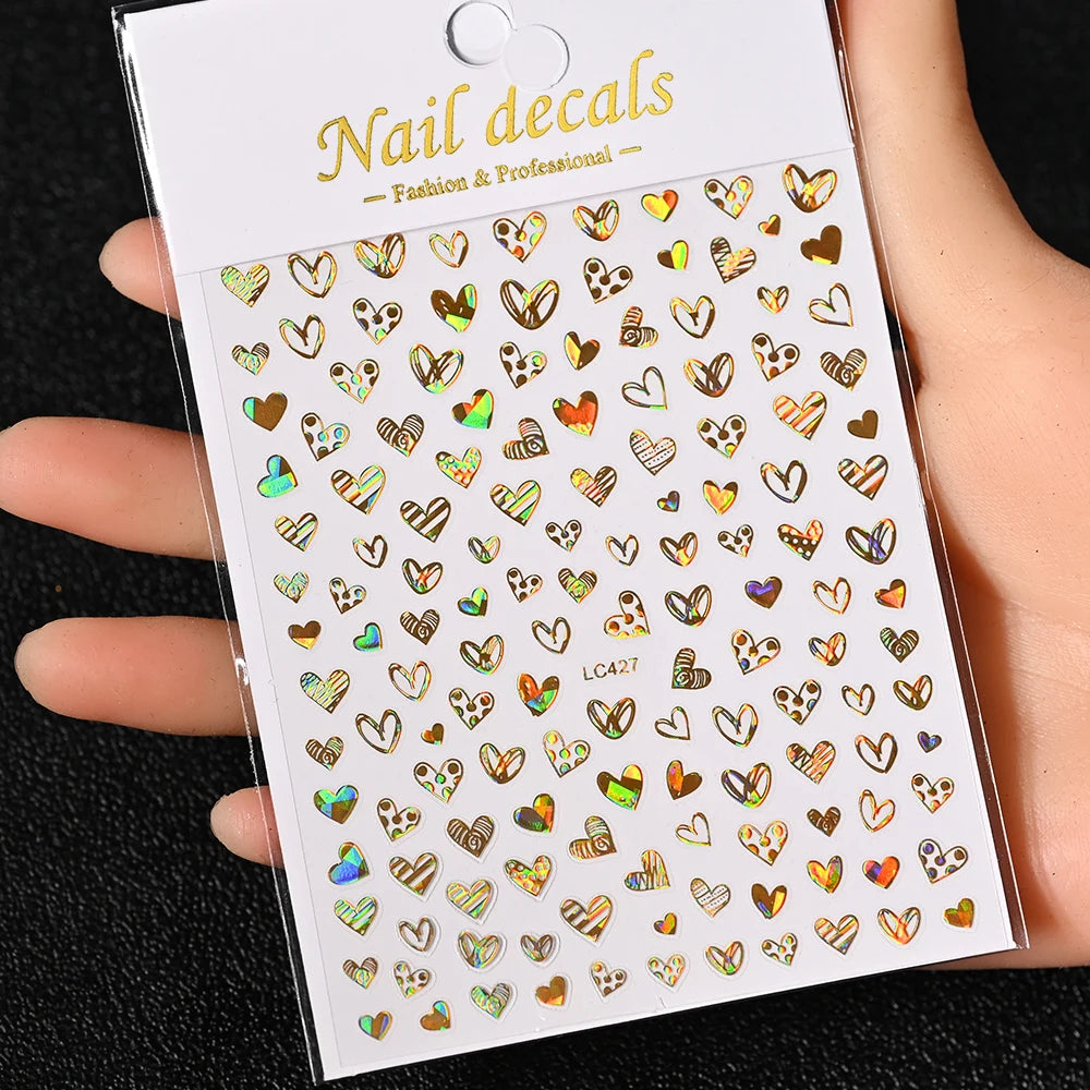 3 D Bronzing Nail Art Sticker