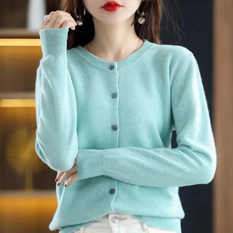 Women Knitted Cashmere Cardigans Sweaters