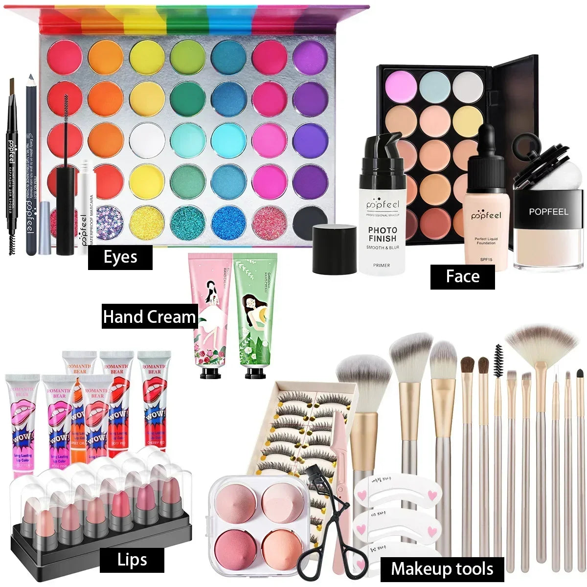 Eye shadow Foundation Lip Gloss Blush Brushes Eyeliner