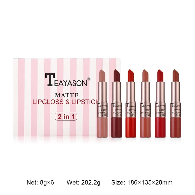 Matte Lip Gloss And Lip Stick 2-in-1 Set