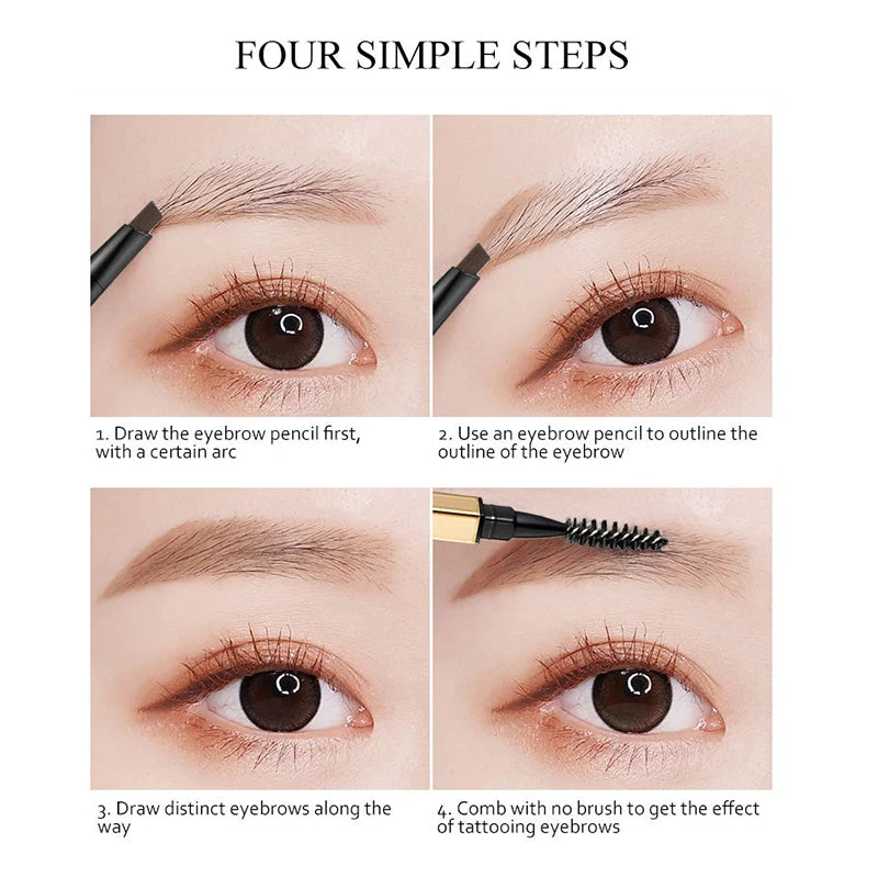 Double Head Waterproof Eyebrow Pencil