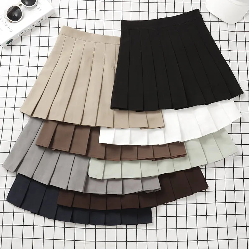 Women's Korean Style Skirt For School Girl Uniform