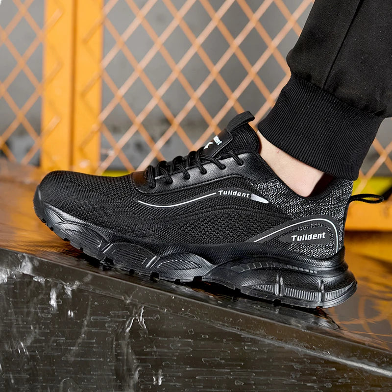 Men's safety anti smash and anti stab work shoes