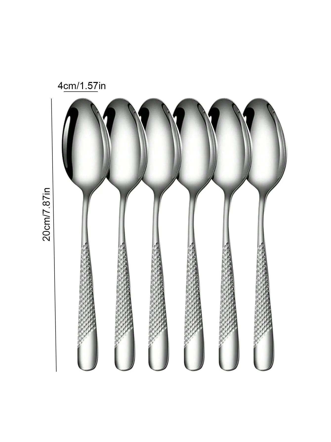 6pc/30pc Stainless steel silver high-end star diamond tableware set knife, fork and spoon dessert fork and spoon