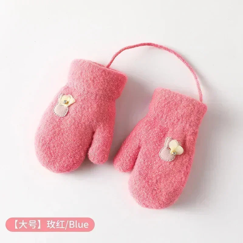 Baby Mohair Plush Thick Gloves