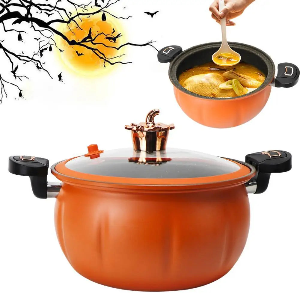 8L Large Capacity Pumpkin Micro Pressure Pot Household Kitchen Cooker Stew Soup /steamer Pot Non Stick Cooking Pot