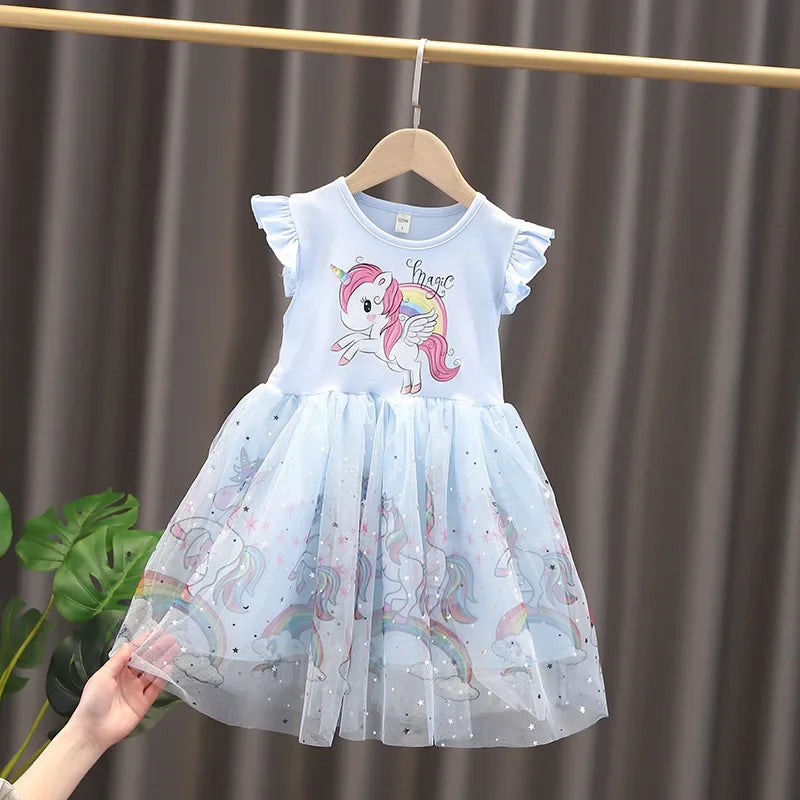Princess Flying Sleeve Unicorn Dresses