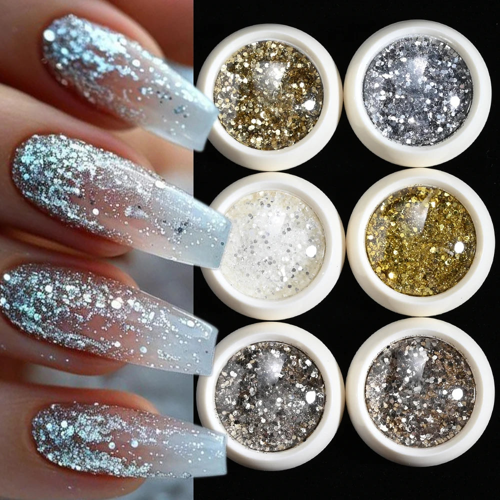 Elegant Mirror Chrome Effect Metallic Dust For Nail