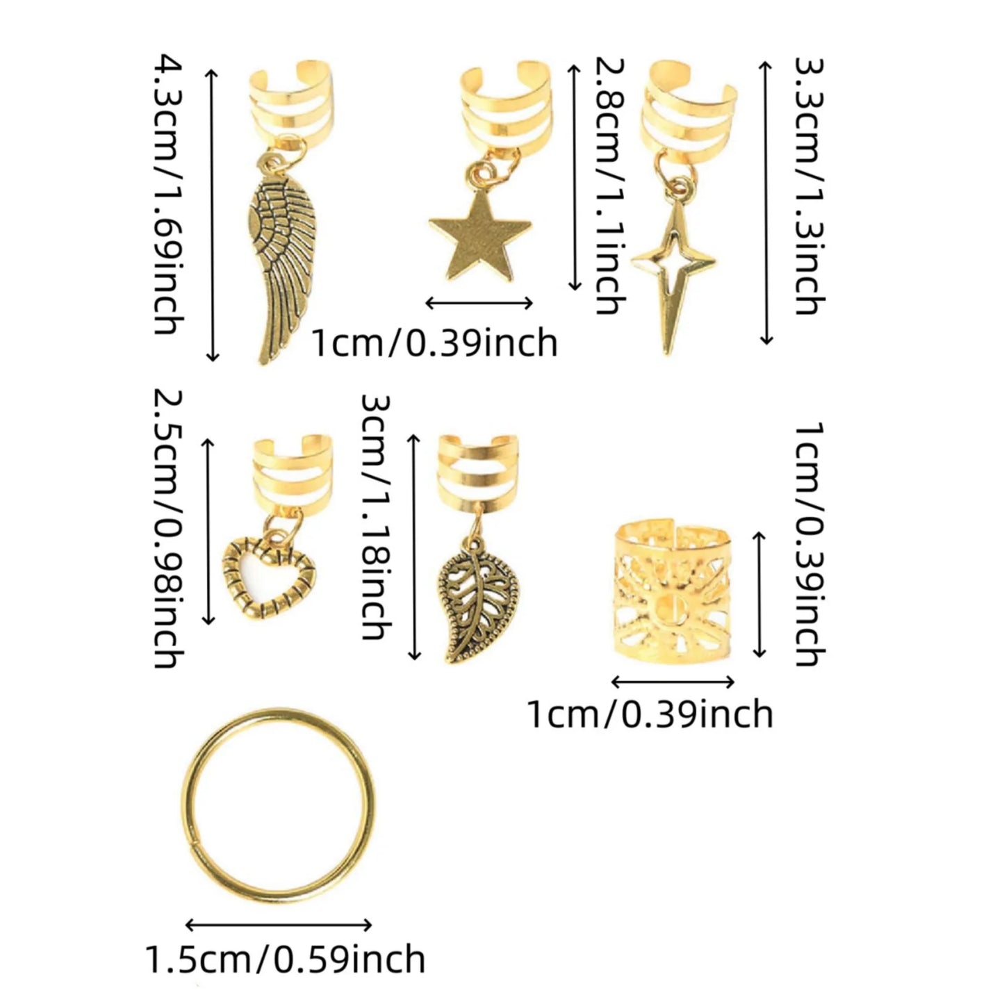 Alloy Braid Dread lock Hippie Style Hair Ring