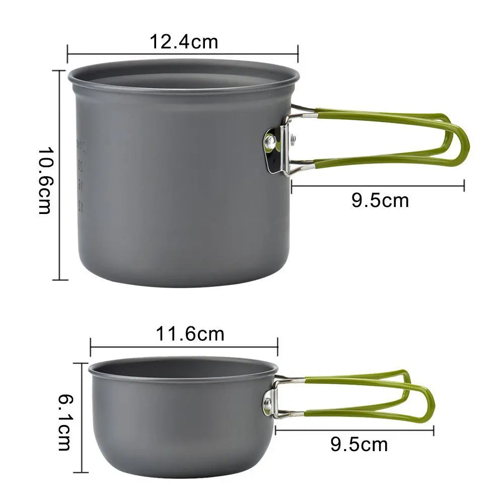 Camping Cookware Kit Outdoor Travel Cooking Set Pot Set Ultralight Outdoor Tableware Set Tourism Equipment For Hiking Picnic