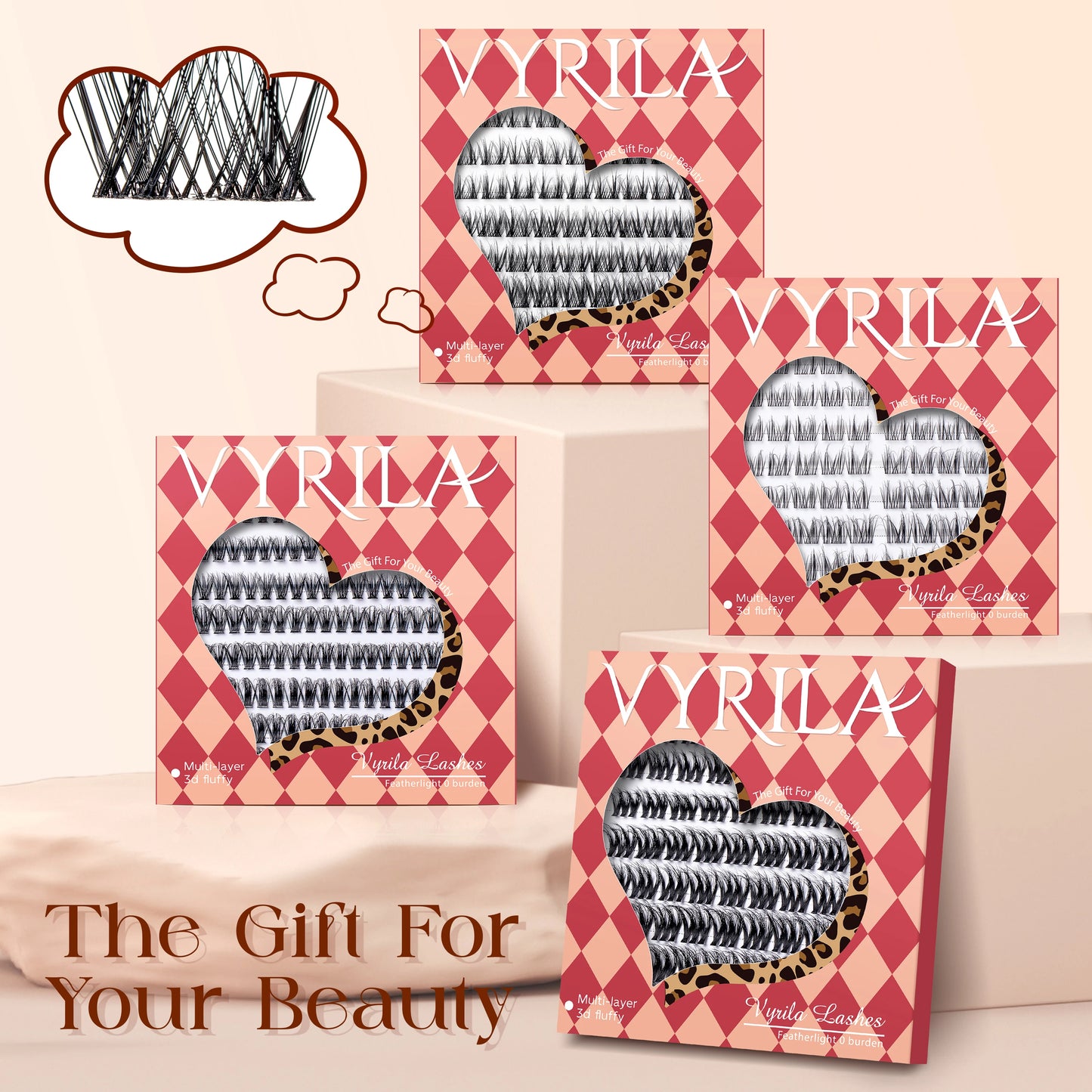 Fiber Eyelash Clusters