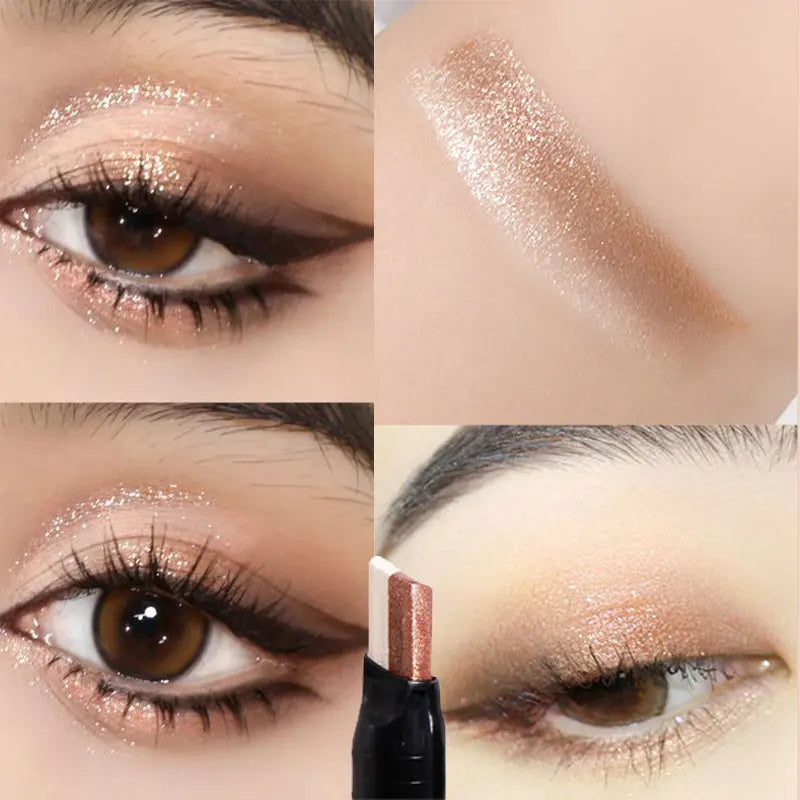 Glitter Double Color Gradient Eye shadow Stick Pencil