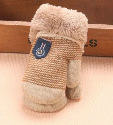Baby Winter Knitted Full Finger Mittens