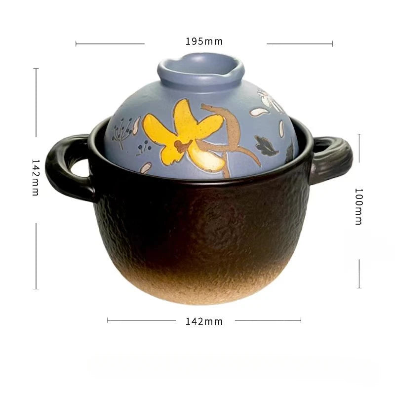 Casserole One Person Earthenware Japanese Style High Temperature Resistant Stew Pot Gas Rice Noodle Congee Tile Pot