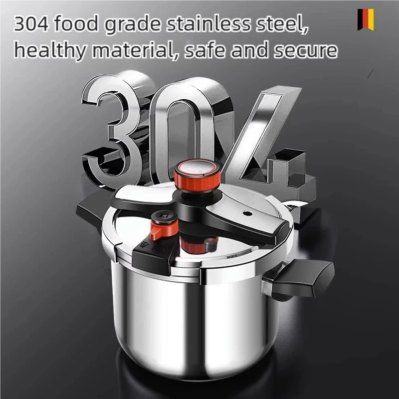 4L/6L/8L/10L/12 L Professional Stovetop Pressure 304 Stainless Steel Fast Heating Cooking Pot for Camping Family Household