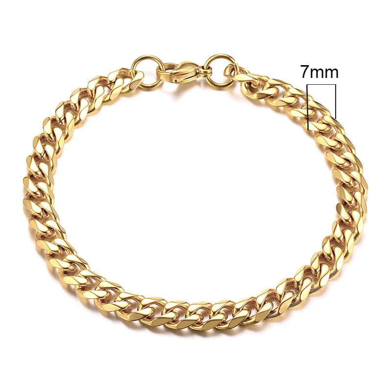 Curb Chain Bracelet for Men