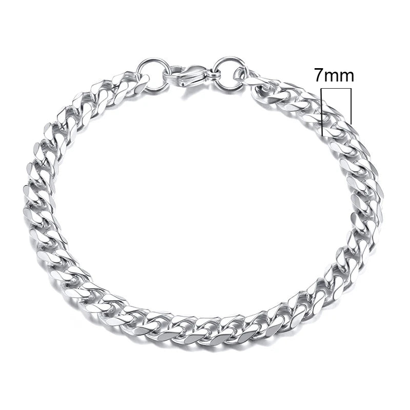 Curb Chain Bracelet for Men