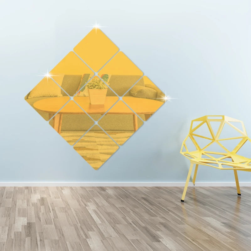 Square Mirror 3 D Decorative Wall Mirror