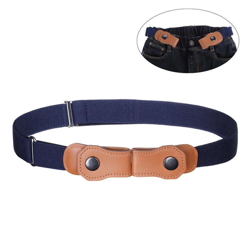 Elastic Jeans Belt Without Buckle Kids