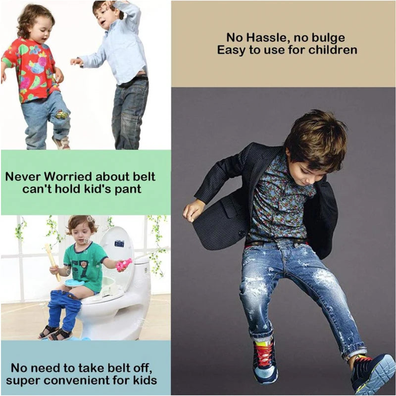 Elastic Jeans Belt Without Buckle Kids