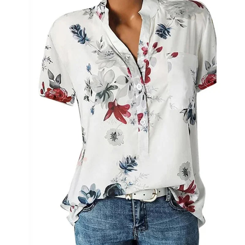 Elegant women's printed casual shirt