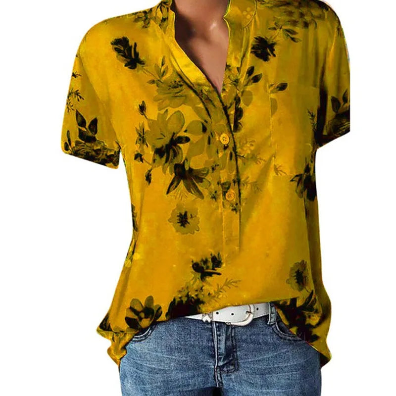 Elegant women's printed casual shirt