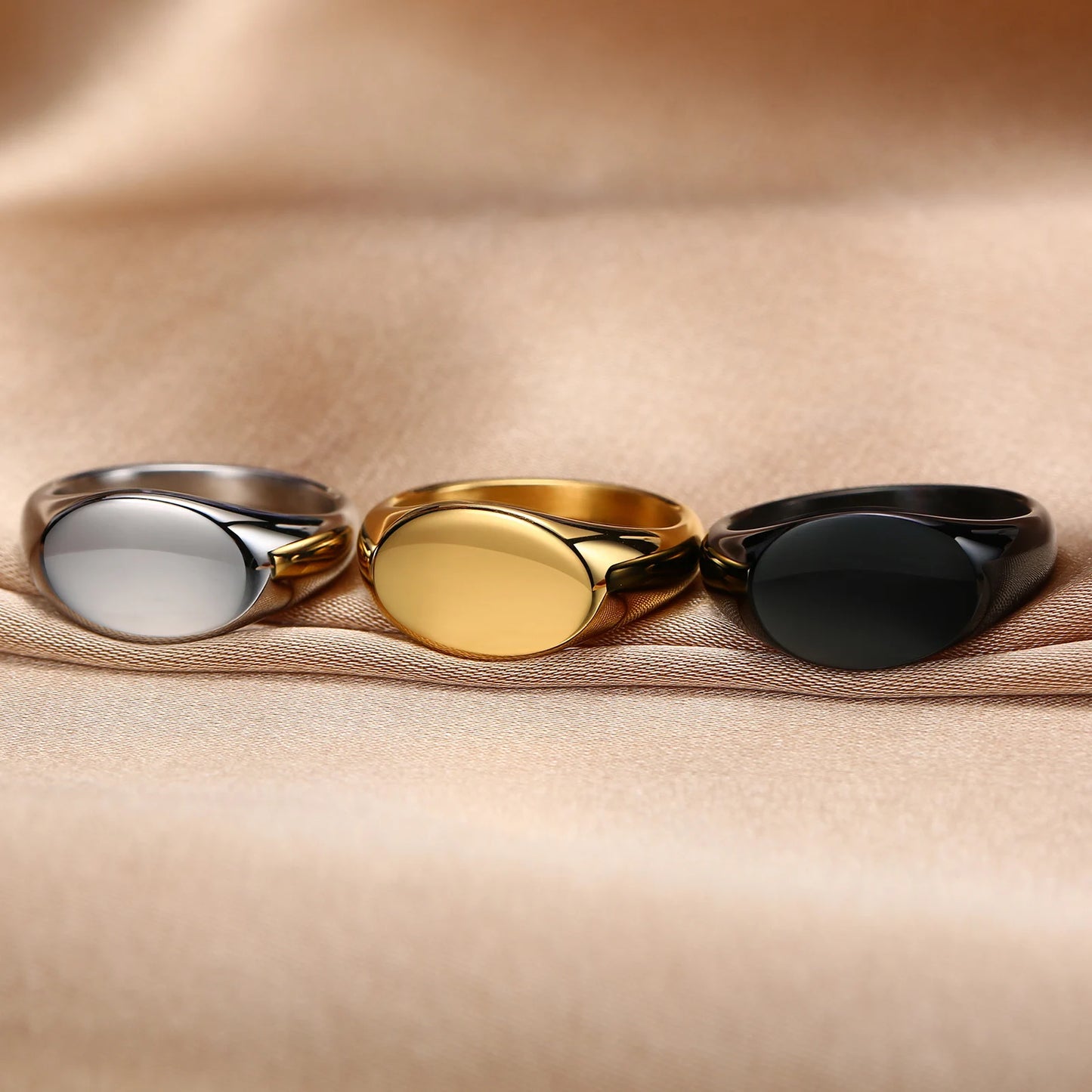 Classic Hipster Unisex Square Signet Ring