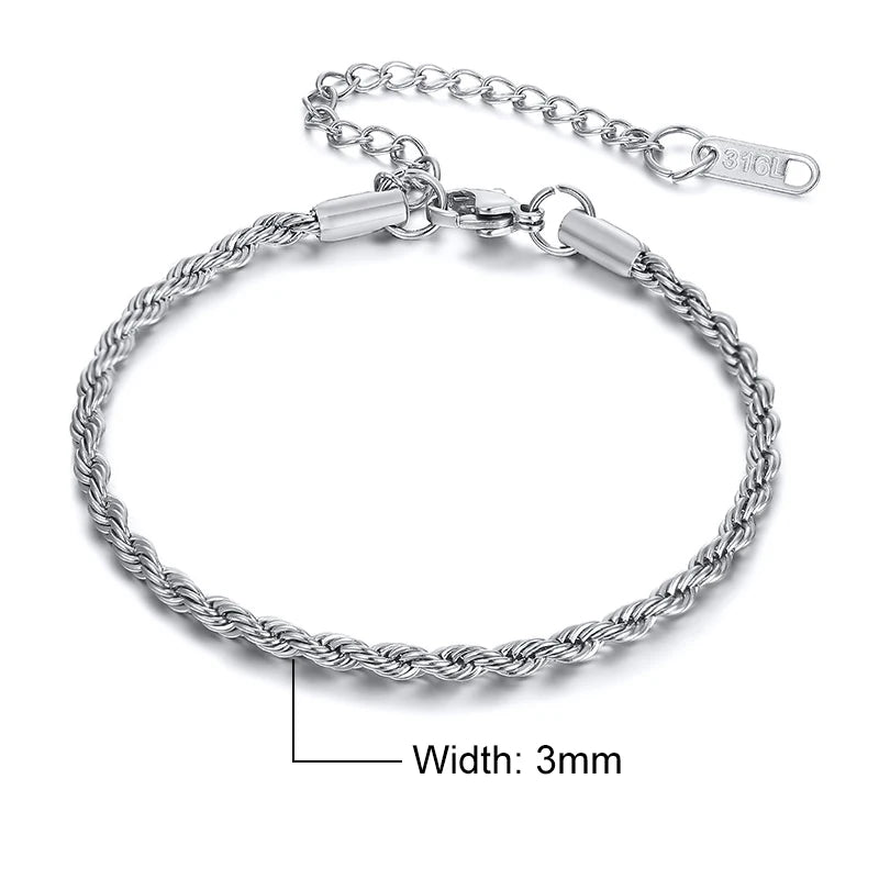 Unisex Rope Chain Bracelets