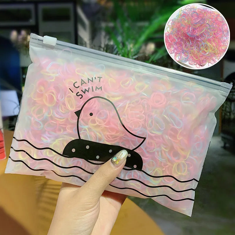 Small Disposable Rubber Bands Gum For Ponytail