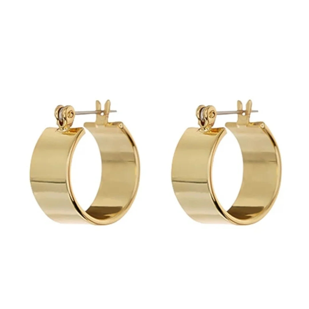 Glossy Curved Round Earrings