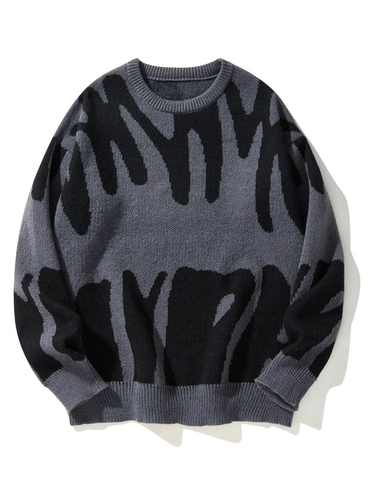 Popular Irregular Jacquard Pattern Sweater