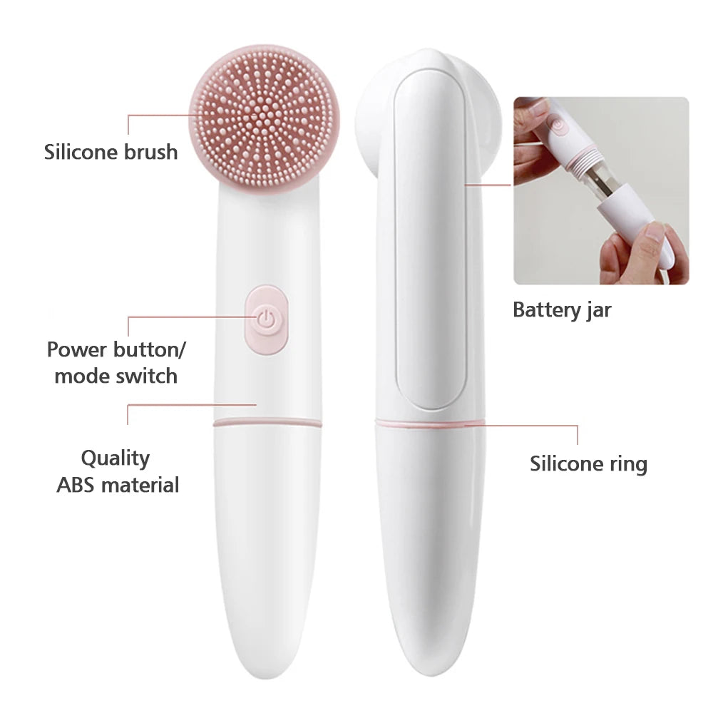 Electric Facial Cleaner 2 Modes Face Cleansing Brush Wash Machine Spa Skin Care Massager Blackhead Cleaning Facial Cleanser Tool