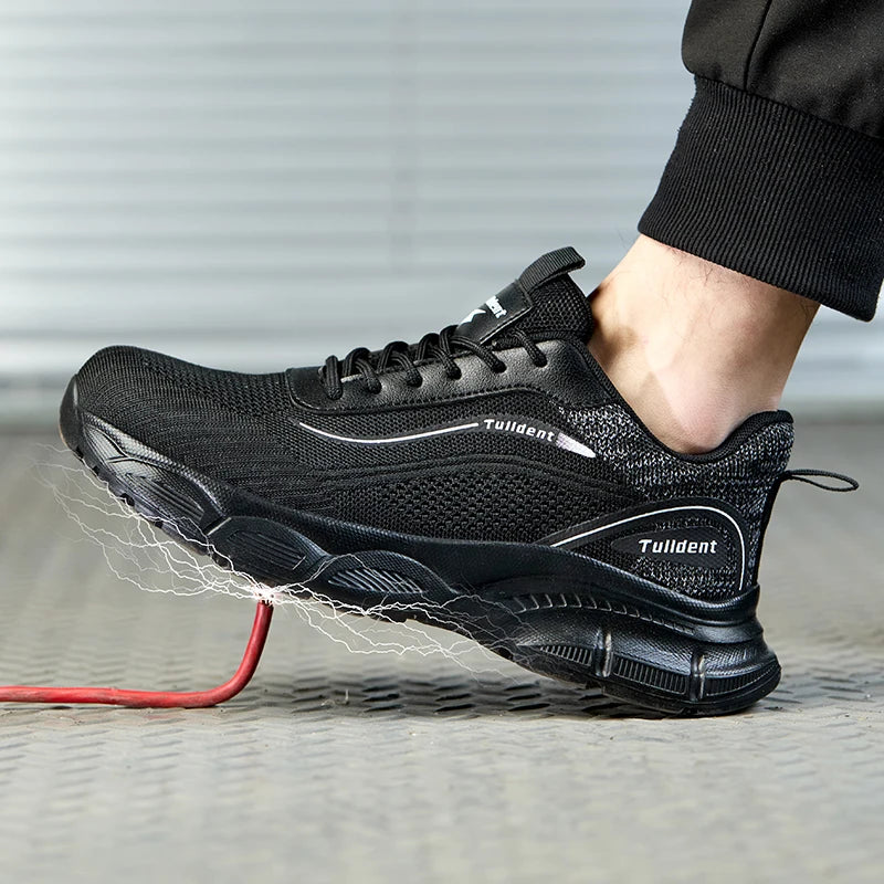 Men's safety anti smash and anti stab work shoes