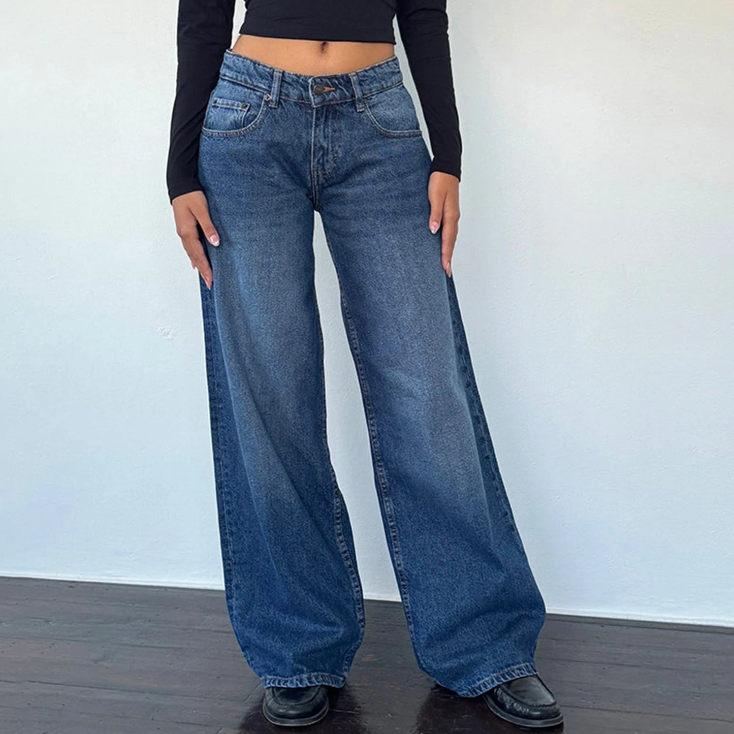 Baggy Trendy Denim Pants with Pocket