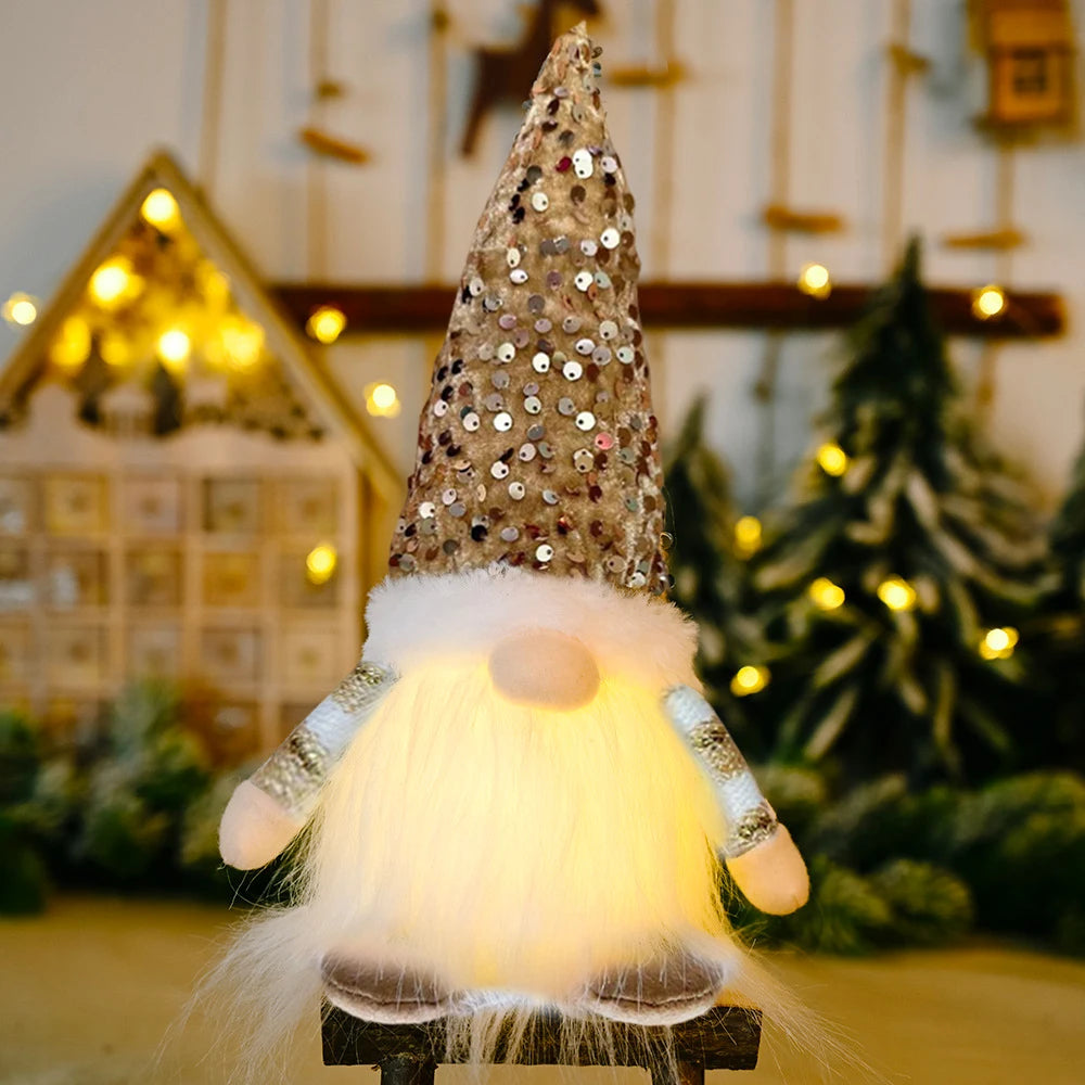 Glowing Gnome Christmas Faceless Doll