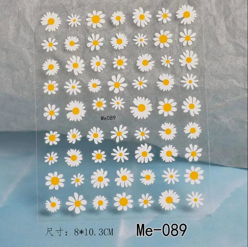 5 D Macron Flower/Fruit Nail Charms Sticker