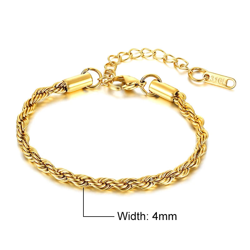 Unisex Rope Chain Bracelets