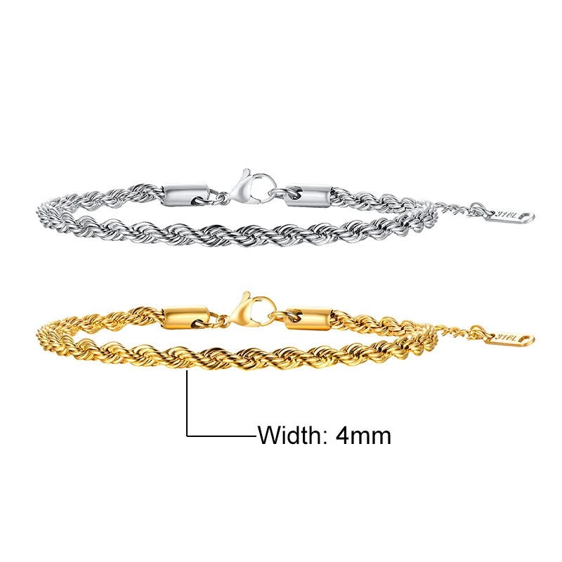 Unisex Rope Chain Bracelets