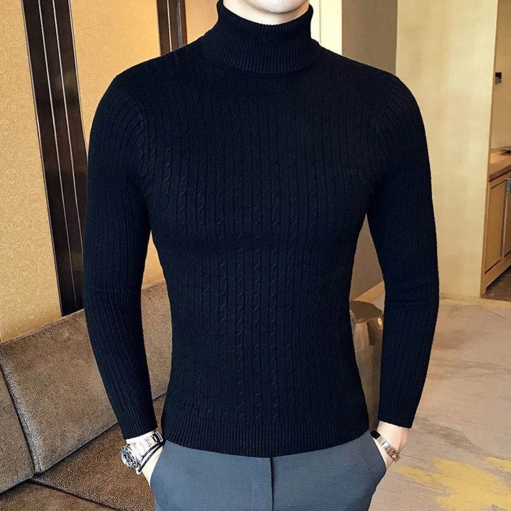 Men's Warm  Knitted Sweater Bottoming Shirt