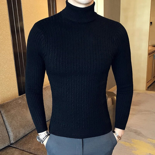 Men's Warm  Knitted Sweater Bottoming Shirt