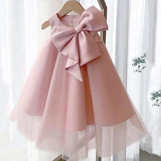 Big Bow Luxury Baptism Ball Gown Princess Dress