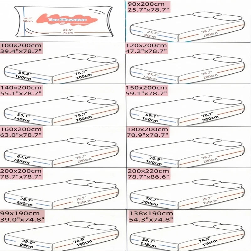 Fiber Fitted Bed Sheet Pillowcase Set