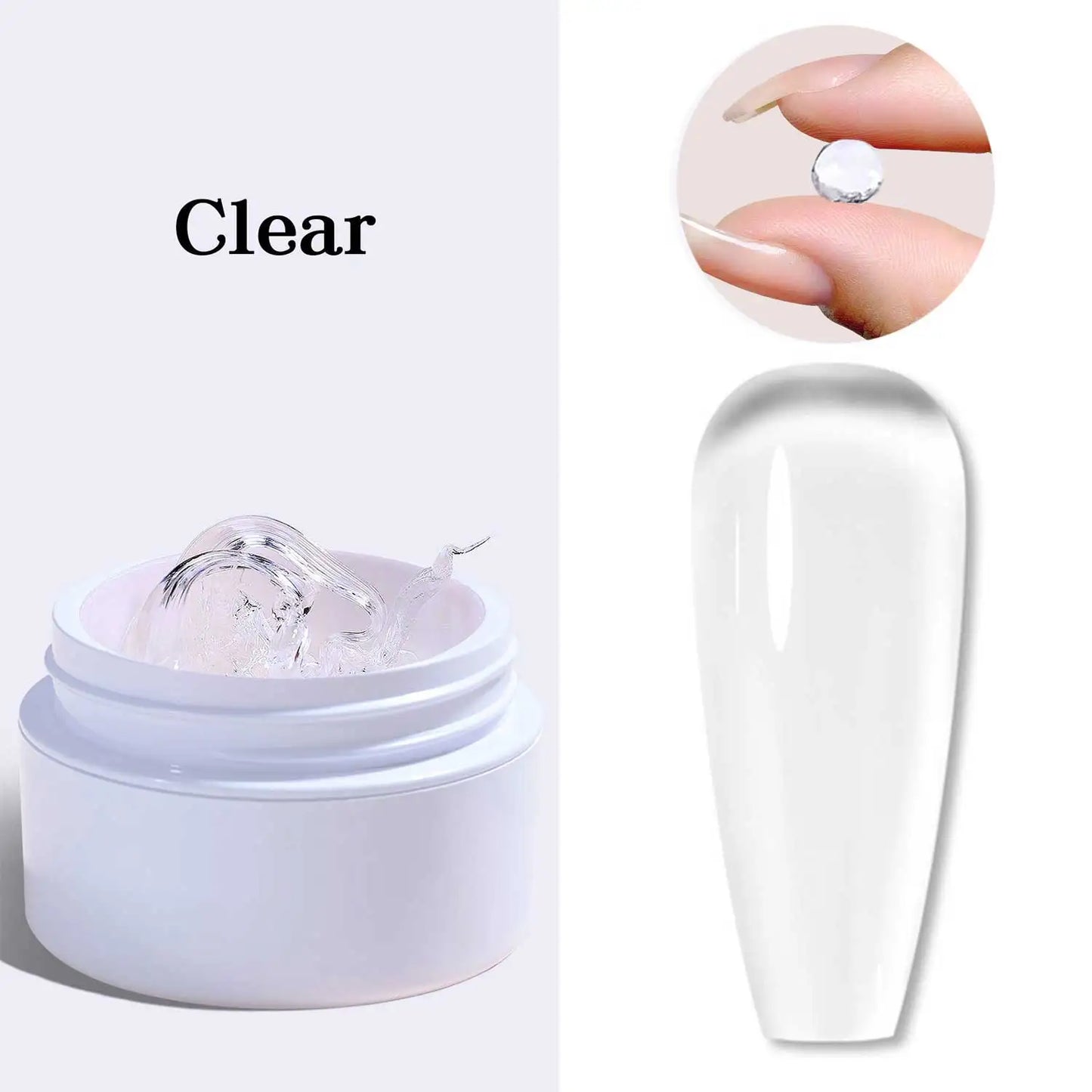 Clear Non-Stick Hand Extension Gel Nail Polish