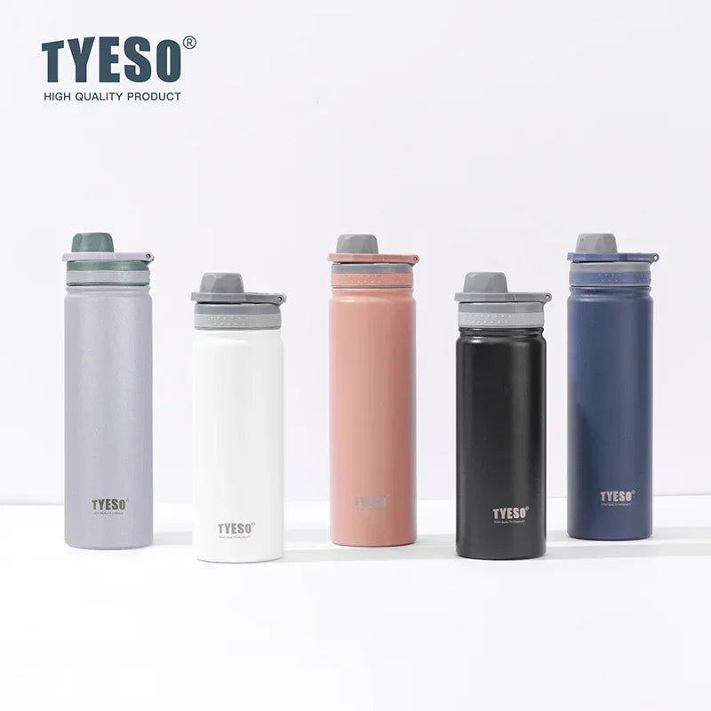 Tyeso 530/750ML Thermos Bottle Stainless Steel Flask Travel Bottle Insulated Hot Cold Water Sport Thermal Cup Mug Vacuum Cup