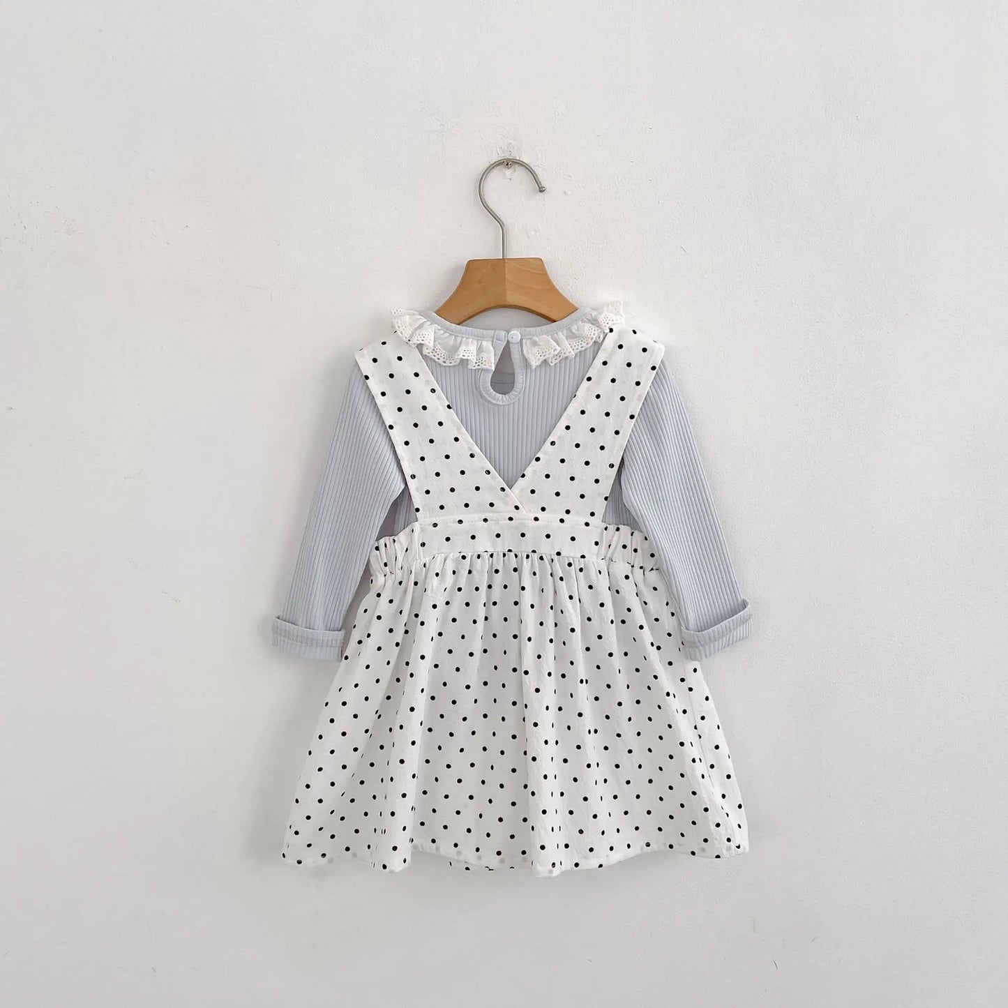 Exquisite baby girl fashion lace collar top
